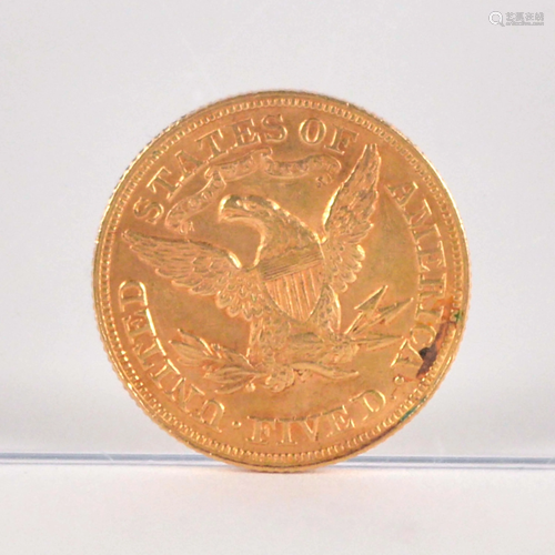 U.S.A. gold $ 5 1880