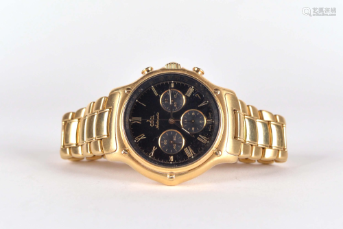 Ebel - 18 kt yellow gold men's watch, chronograph
