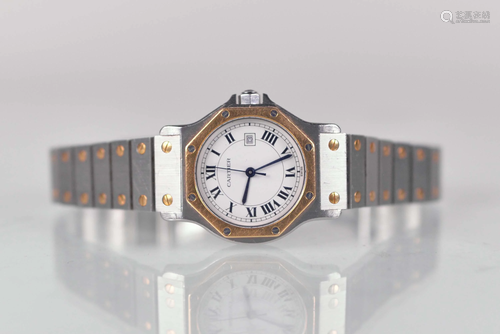 Cartier - Santos Octogon automatic gold and stainless