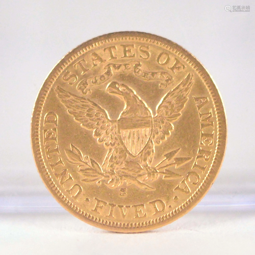 U.S.A. .900 gold $ 5 1901 Liberty head