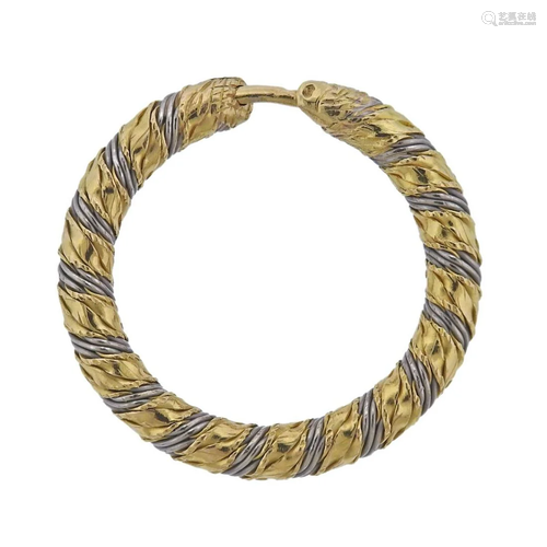 Georges L'Enfant 18k Gold Hoop Single Earring