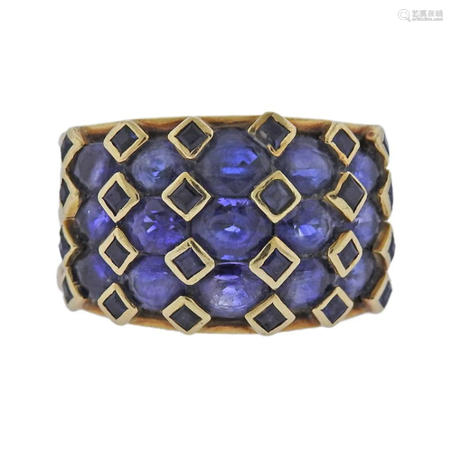 18k Gold Sapphire Ring