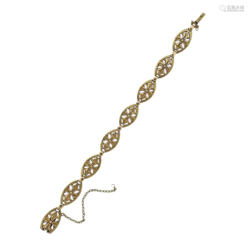 French Antique 18k Gold Bracelet