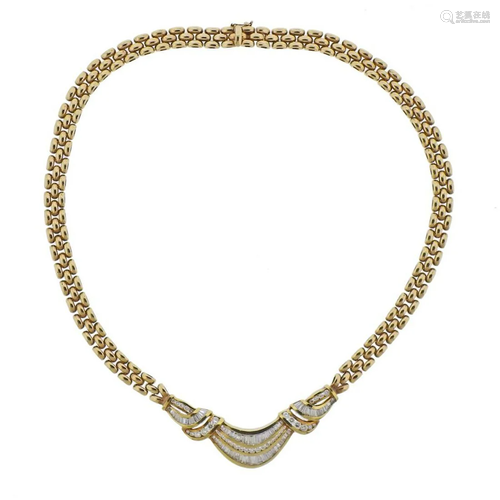 Italian 14k Gold 2.50ctw Diamond Necklace