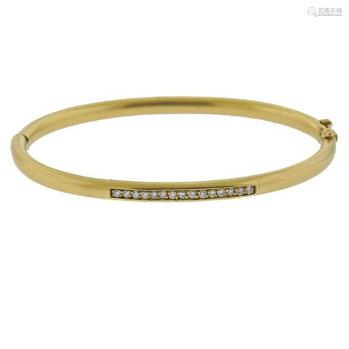 H. Stern 18K Gold Diamond Bangle Bracelet