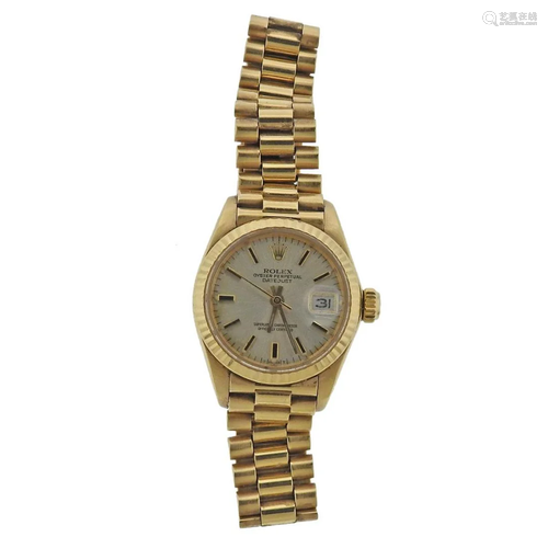 Rolex President Datejust 18k Gold Watch 6917