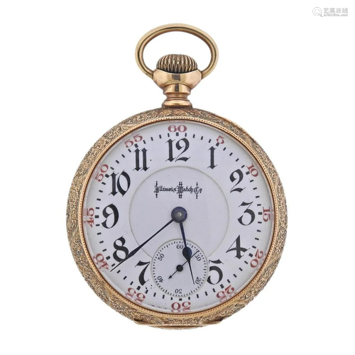 Illinois Bunn Special Gold Railroad Pocket Watch