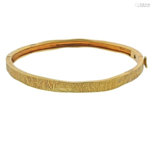 H. Stern Gold Diamond Bangle Bracelet