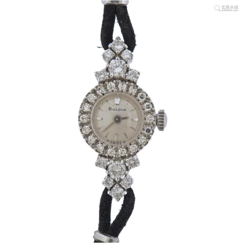 Bulova Vintage 14k Gold Diamond Lady's Watch