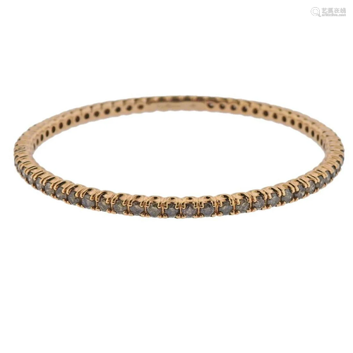 Misahara 7.50ctw Diamond 18k Gold Bangle Bracelet