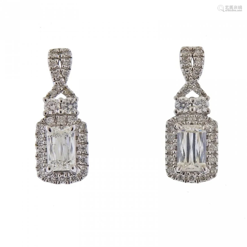 Ashoka 1.49ctw Diamond Gold Drop Earrings