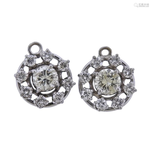 18k Gold Diamond Earrings Pendants Jackets