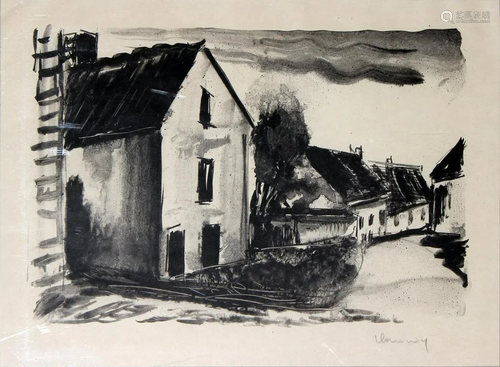 Maurice de Vlaminck - Rustic Houses in Valmondois II