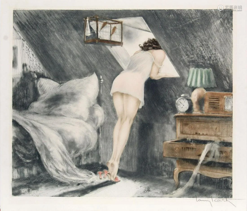 Louis Icart - Attic Room