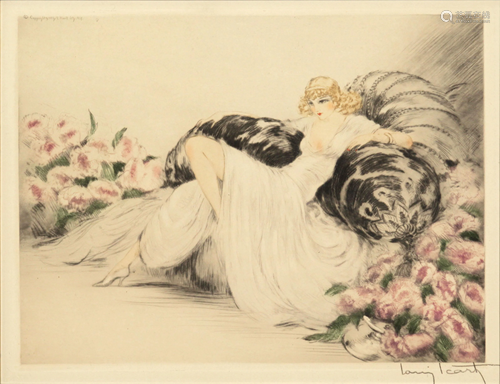 Louis Icart - Peonies