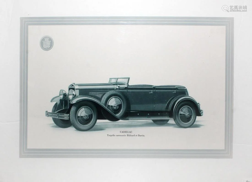 Vintage Car Poster - Original Cadillac Showroom Ad