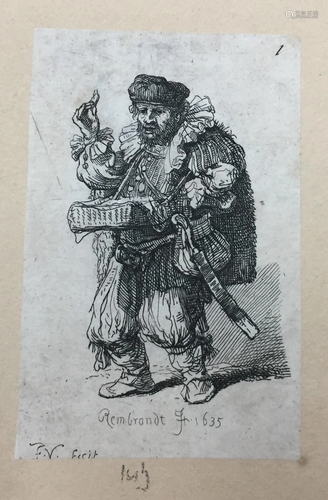 Rembrandt van Rijn - Man with Basket Hanging from Neck