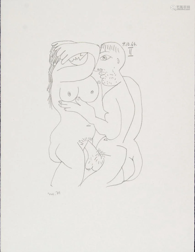 Pablo Picasso (After)- Untitled (8.10.64.XVI)