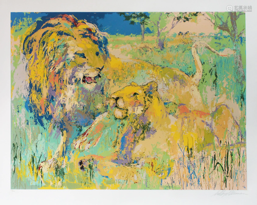 Leroy Neiman - Lion Couple