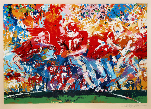 LeRoy Neiman - Alabama Handoff