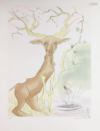 Salvador Dali - Le Cerf se Voyant dans I'Eau