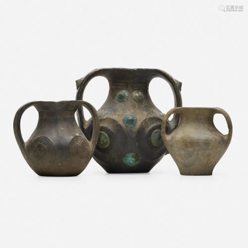 Chinese, Unusual and Rare Black-glazed amphora