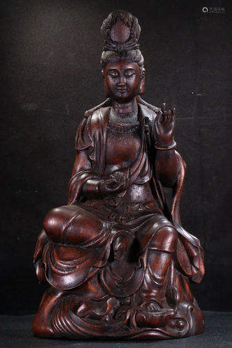 CHENXIANG WOOD GUANYIN BUDDHA STATUE