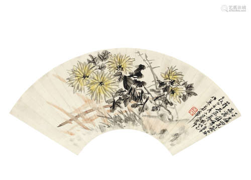 1892年作 蒲 華 菊花圖