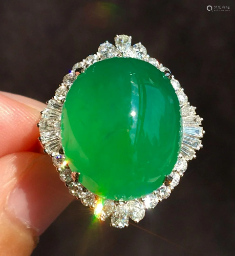 ICY GREEN JADEITE RING