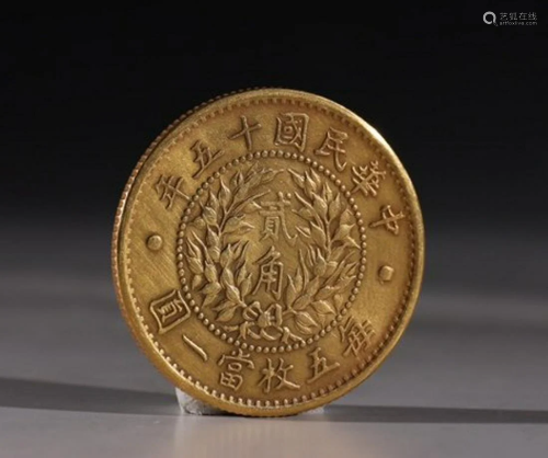 GOLD CAST ZHONGHUAMINGUO COIN