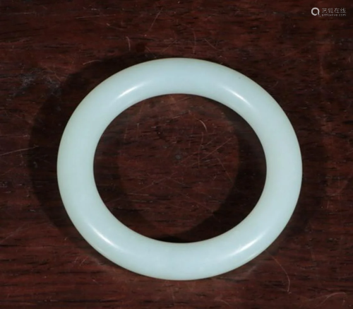 HETIAN JADE CARVED BANGLE