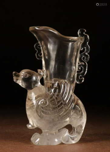 CRYSTAL CARVED BEAST JUE CUP