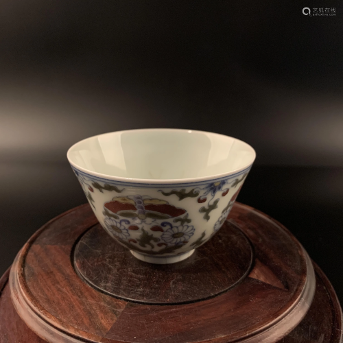 Chinese Doucai Tea Cup