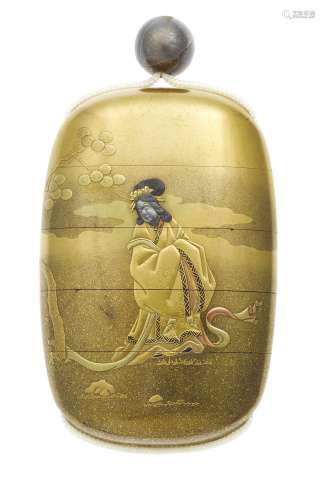 A gold-lacquer four-case inro By Kosai, 19th century