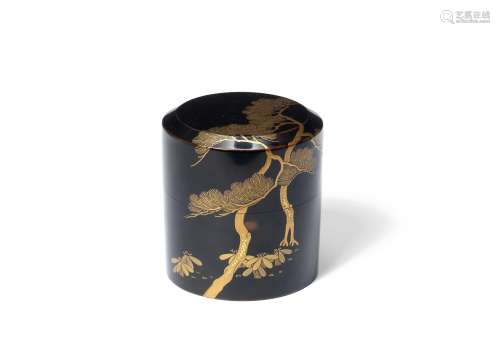 A black-lacquer natsume (tea caddy) After a design by Tosa M...
