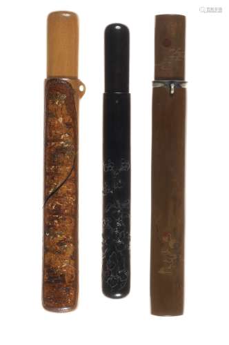 Three kiseruzutsu One by Shusai, late 19th century (3)