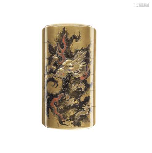 A gold-lacquer five-case inro By Shomosai Masamitsu, early 1...