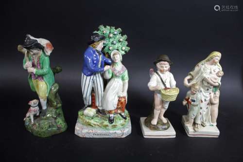 19THC PEARLWARE GROUP - 'FAREWELL' an early 19thc group of t...