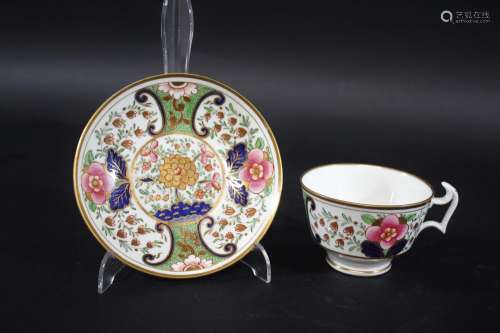 SWANSEA PORCELAIN CUP & SAUCER Pattern No 436, a cup and sau...
