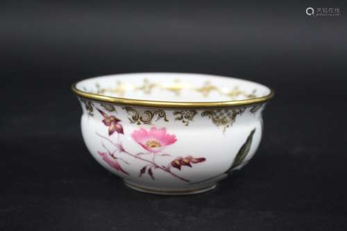 19THC PORCELAIN BOWL in the style of Swansea and in the mann...