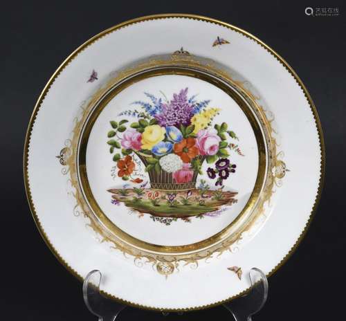 SWANSEA PORCELAIN DISH - BURDETT COUTTS probably painted in ...