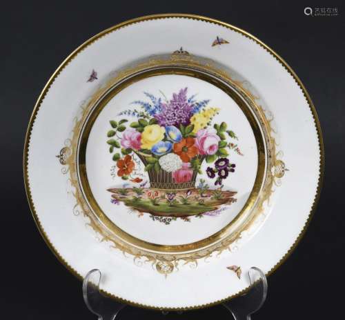 SWANSEA PORCELAIN DISH - BURDETT COUTTS probably painted in ...