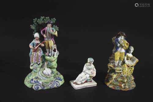 19THC WALTON PEARLWARE GROUP - SONGSTERS an early 19thc pott...