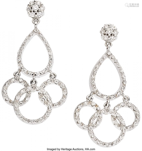 Roberto Coin Diamond, White Gold Earrings Stone