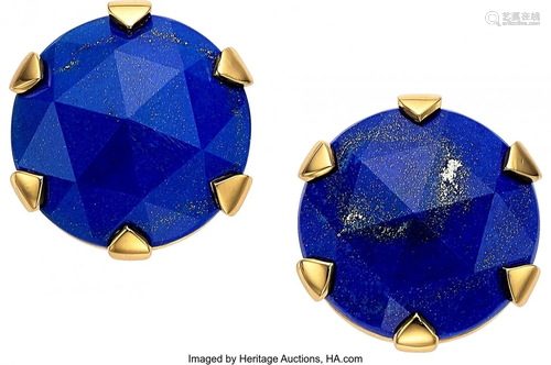 Valentin Magro Lapis Lazuli, Gold Earrings Ston