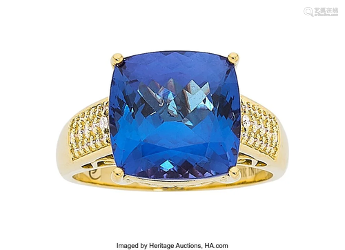 Tanzanite, Diamond, Gold Ring Stones