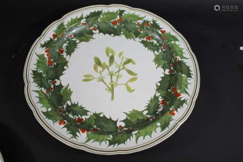 19THC COPELAND CHRISTMAS DISHES including a large pair of di...