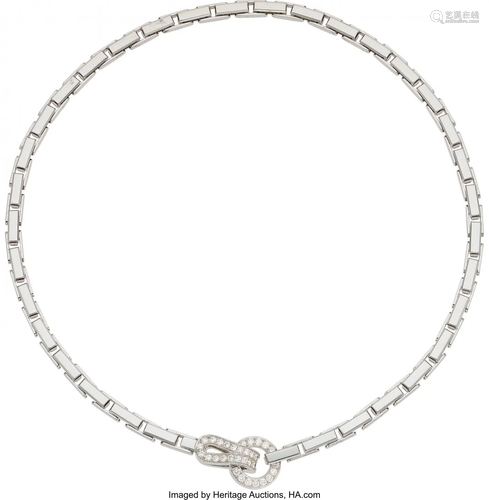 Cartier Diamond, White Gold Necklace, French S