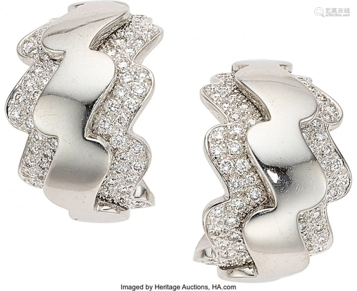 Van Cleef & Arpels Diamond, White Gold Earrings