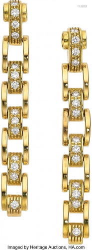 Mauboussin Diamond, Gold Earrings, French Stone